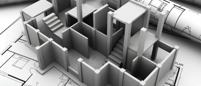 Image showing construction blueprints and house 3D Render planning essential process of building in Mexico using ExpatBuilds System